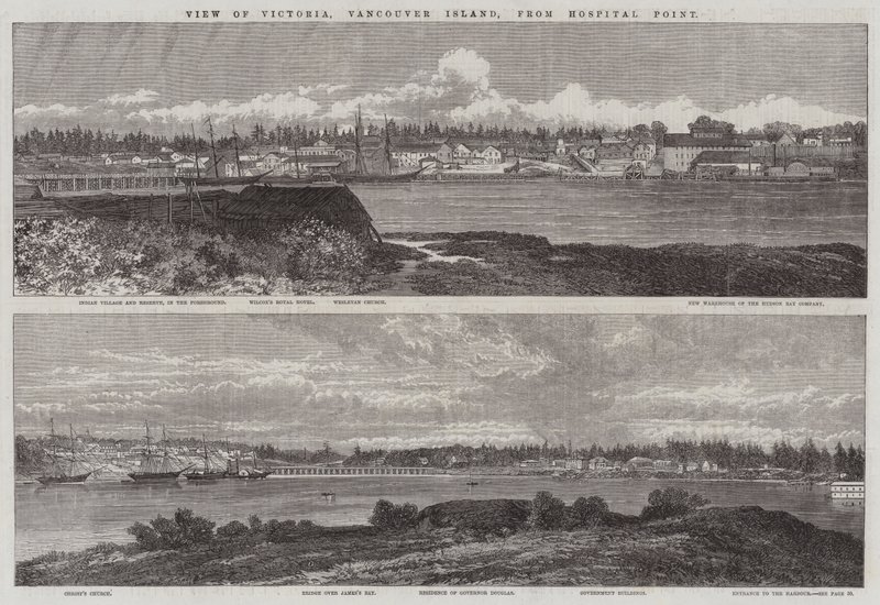 Utsikt over Victoria, Vancouver Island, fra Hospital Point av Edmund Morison Wimperis