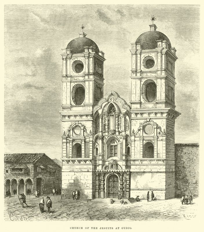 Jesuittenes kirke i Cuzco av Edouard Riou