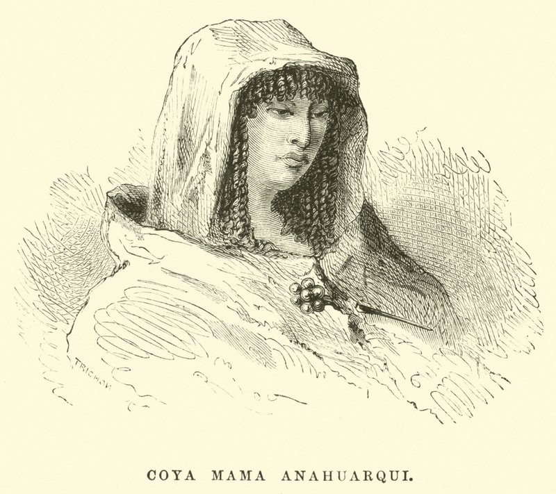Coya Mama Anahuarqui av Edouard Riou