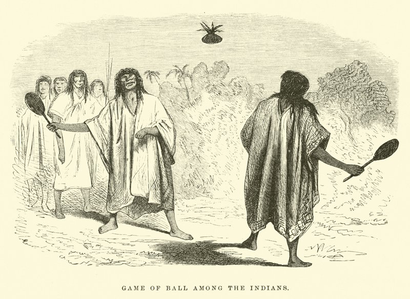 Game of Ball blant indianerne av Edouard Riou