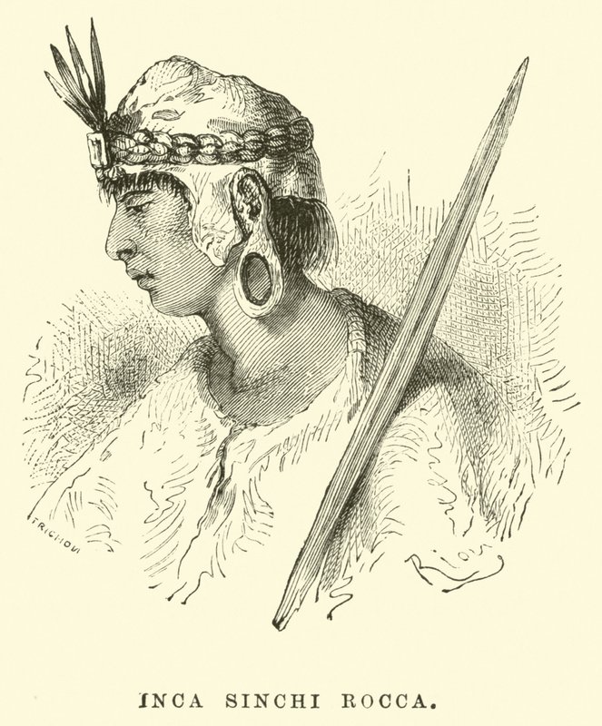 Inca Sinchi Rocca av Edouard Riou