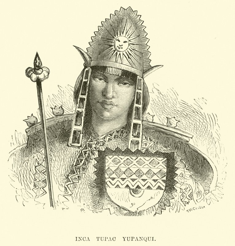 Inca Tupac Yupanqui av Edouard Riou