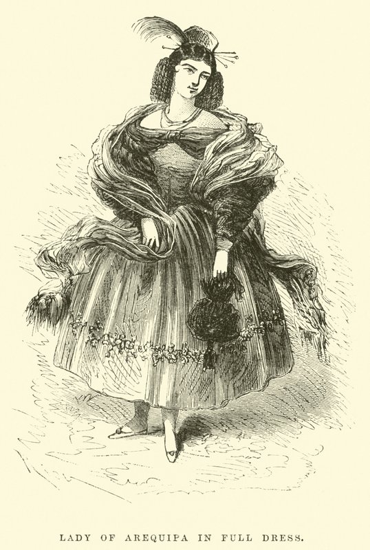 Lady of Arequipa i hel kjole av Edouard Riou