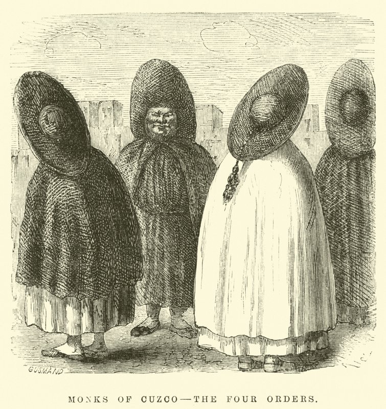 Munker av Cuzco, de fire ordenene av Edouard Riou