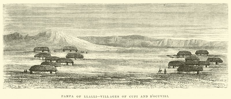 Pampa av Llalli, landsbyene Cupi og d'Ocuviri av Edouard Riou
