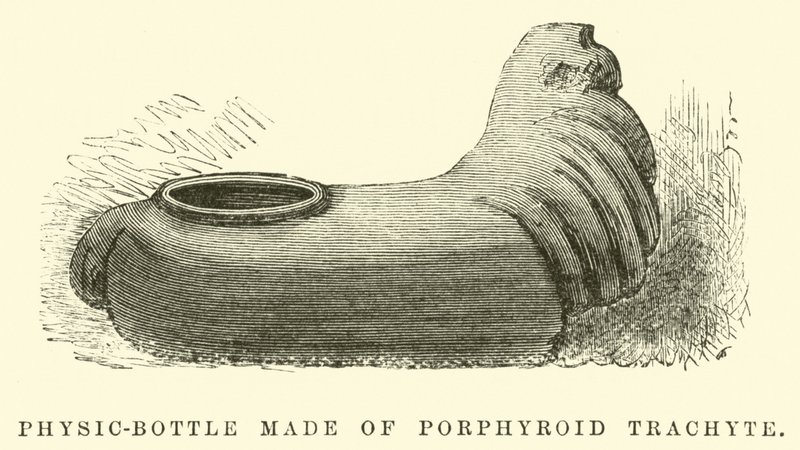 Fysisk flaske laget av porfyroid trachyte av Edouard Riou