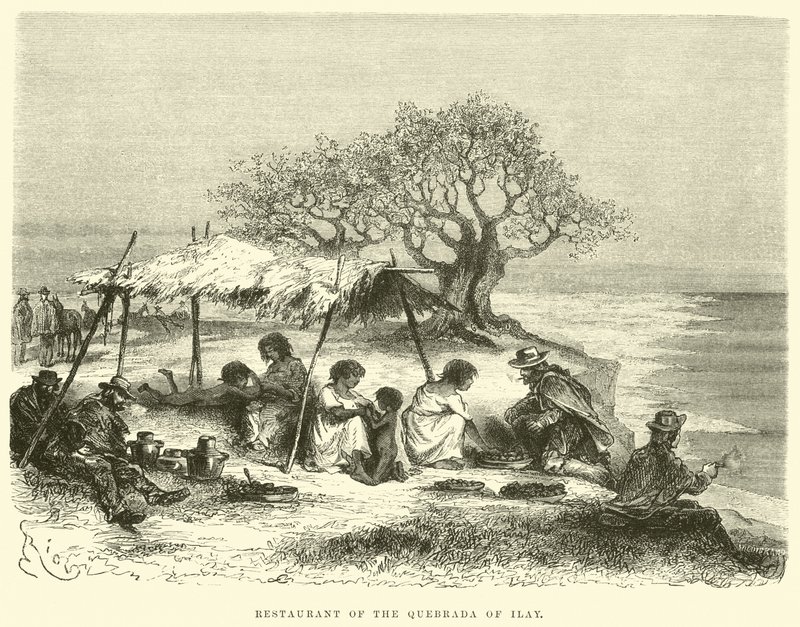 Restaurant i Quebrada of Ilay av Edouard Riou