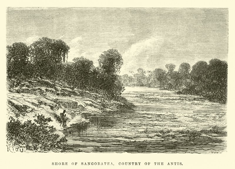 Bredden av Sangobatea, Antis-landet av Edouard Riou