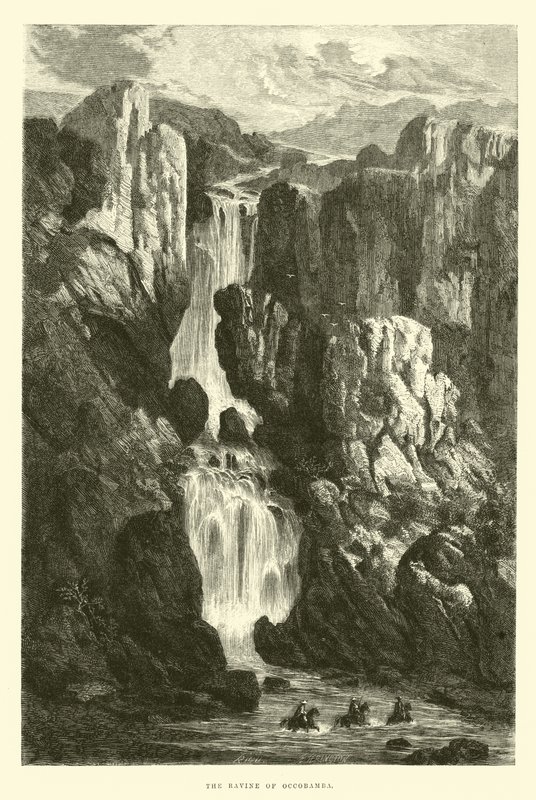 Ravinen i Occobamba av Edouard Riou