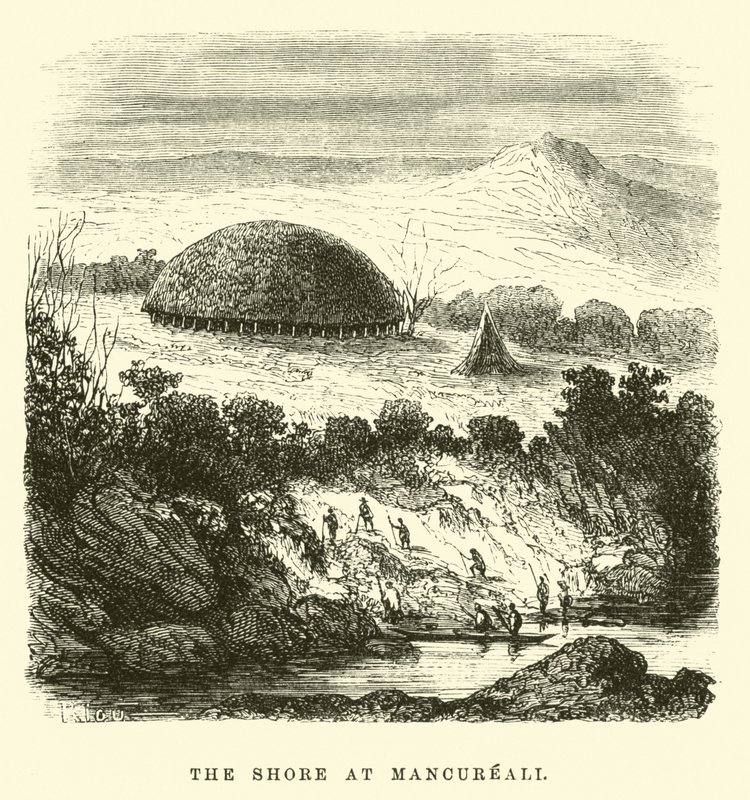 Stranden ved Mancureali av Edouard Riou