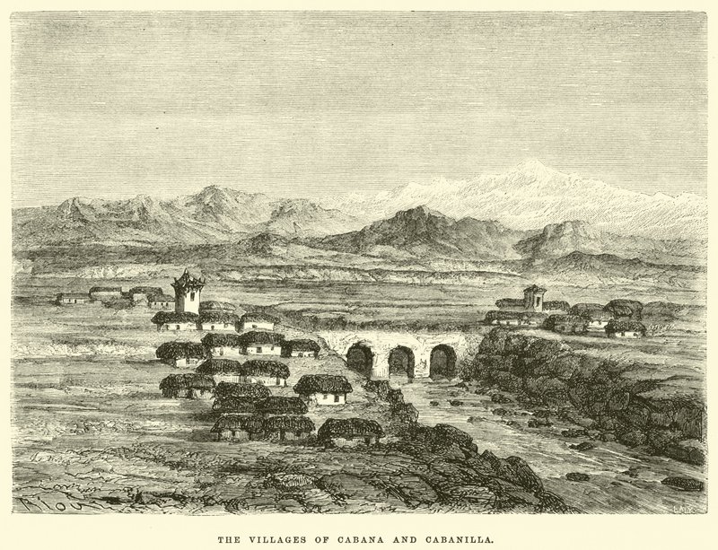 Landsbyene Cabana og Cabanilla av Edouard Riou