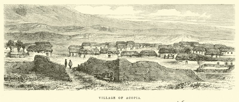 Landsbyen Acopia av Edouard Riou