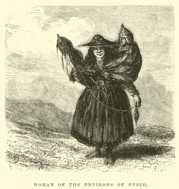 Kvinne fra omegn av Cuzco av Edouard Riou