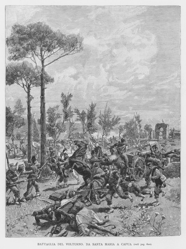 Slaget ved Volturno (gravering) av Edouardo Matania