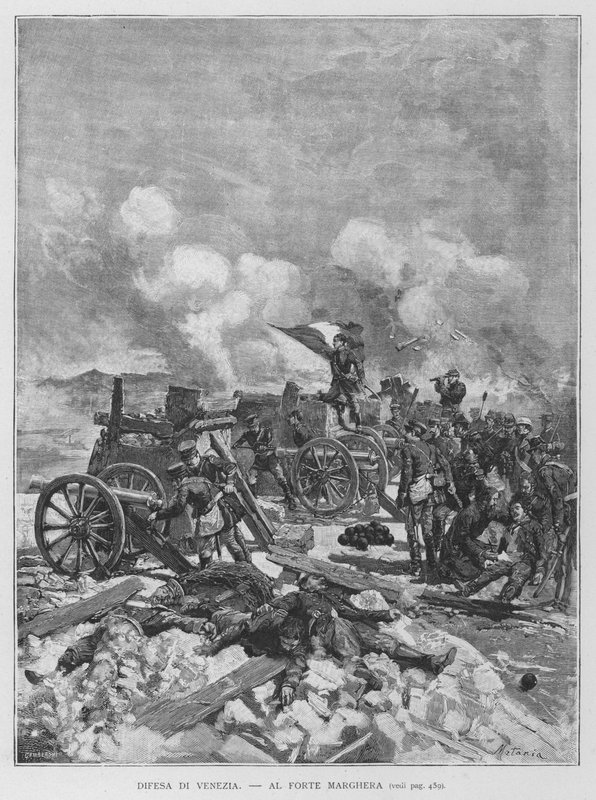 Forsvaret av Venezia (gravering) av Edouardo Matania