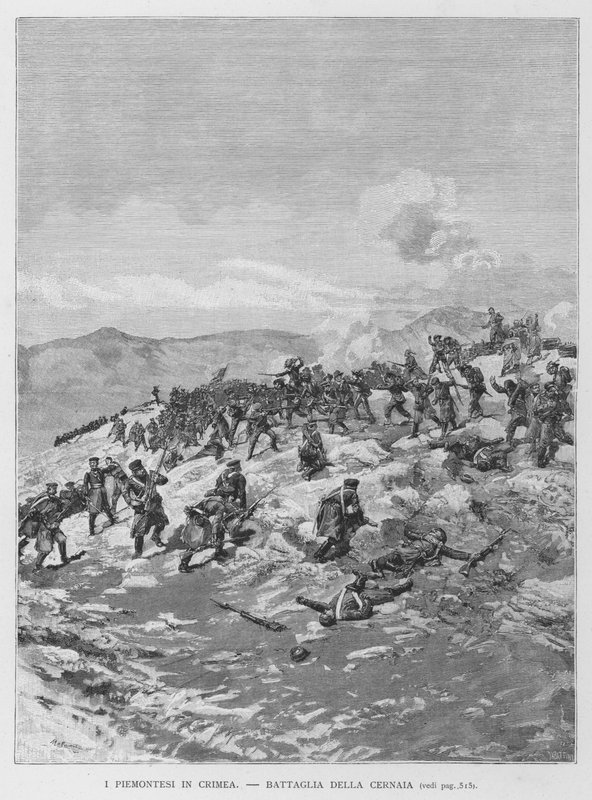 Piemonte på Krim (gravering) av Edouardo Matania