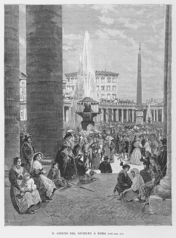 Jubileumsdagen i Roma (gravering) av Edouardo Matania