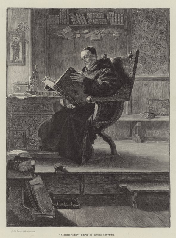 En bibliofil av Eduard von Grutzner