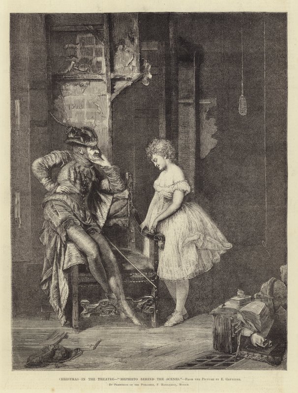 Jul i teateret, Mephisto i kulissene av Eduard von Grutzner