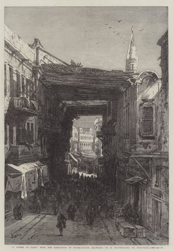 En gate i Kairo av Eduard Hildebrandt