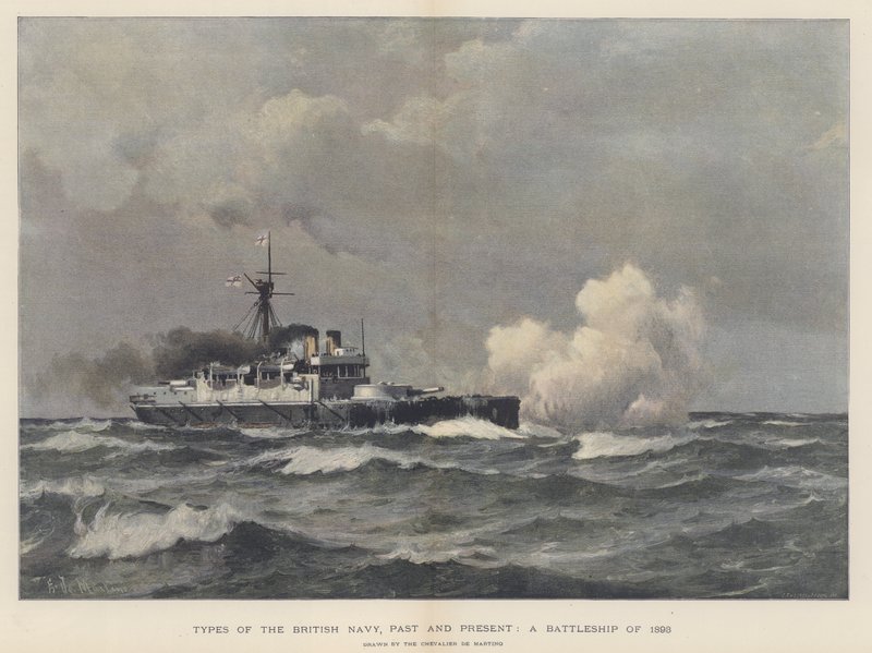 Et slagskip fra 1893 av Eduardo de Martino