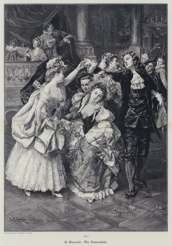 Farandole av balletten av Operaen i Marseille (gravering) av Eduardo Leon Garrido