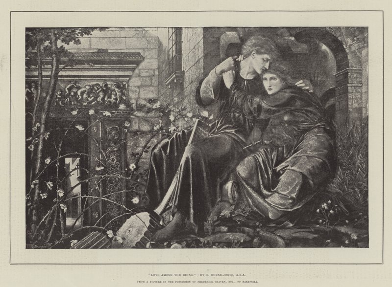 Kjærlighet blant ruinene av Edward Burne Jones