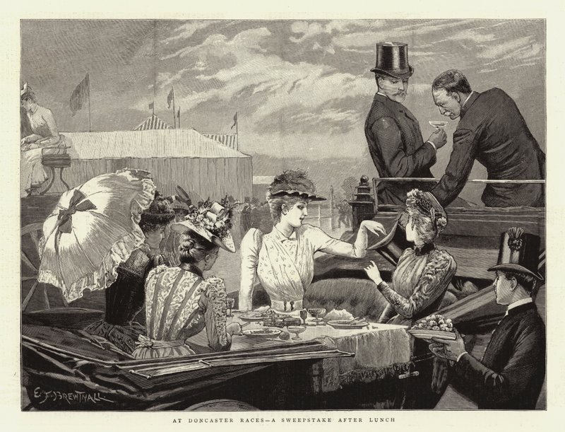 På Doncaster Races, en konkurranse etter lunsj av Edward Frederick Brewtnall
