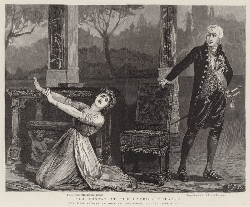La Tosca på Garrick Theatre av Edward Frederick Brewtnall