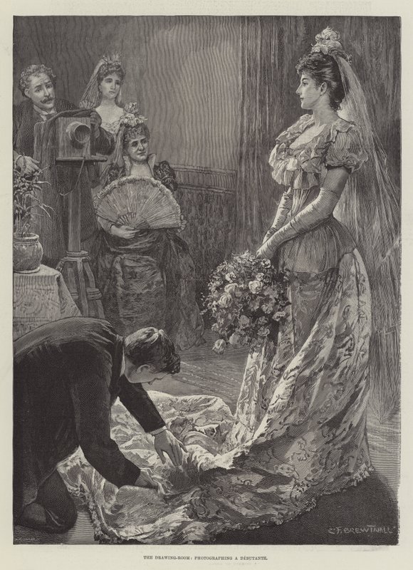 The Drawing-Room, fotograferer en debutant av Edward Frederick Brewtnall