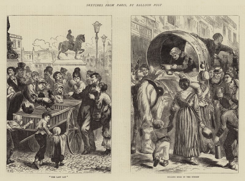 Skisser fra Paris, av Balloon Post av Edward John Gregory
