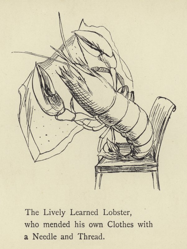 Den livlig lærde hummeren av Edward Lear