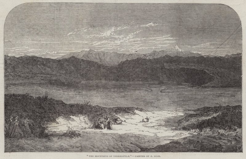 Thermopylae-fjellene av Edward Lear