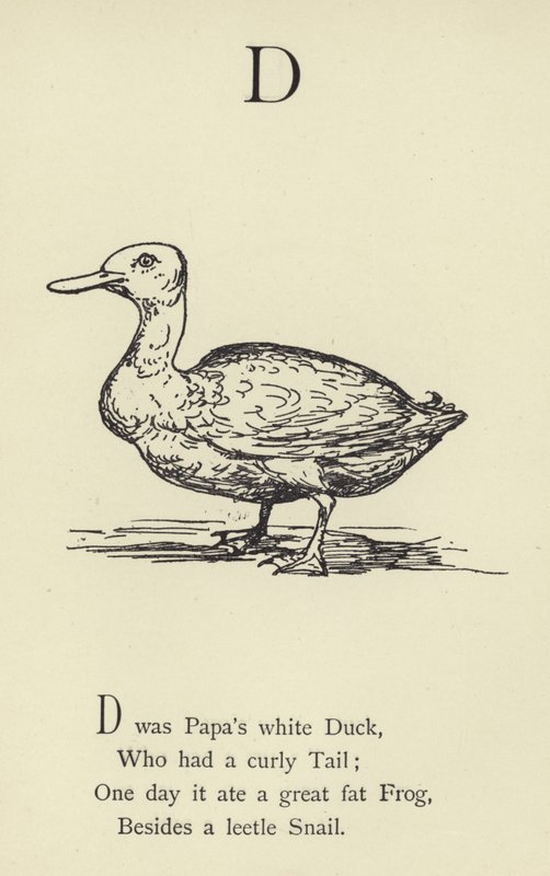Bokstaven D av Edward Lear