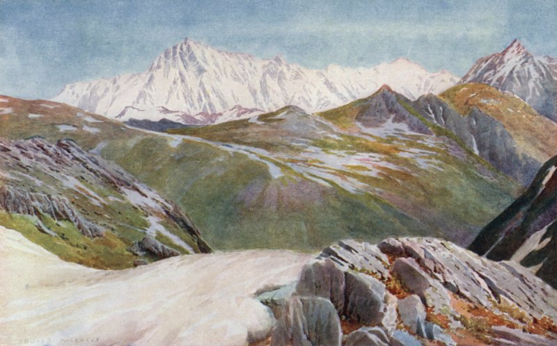 Fjern utsikt over Nanga Parbat, fra Kamri-passet av Edward Mary Joseph Molyneux
