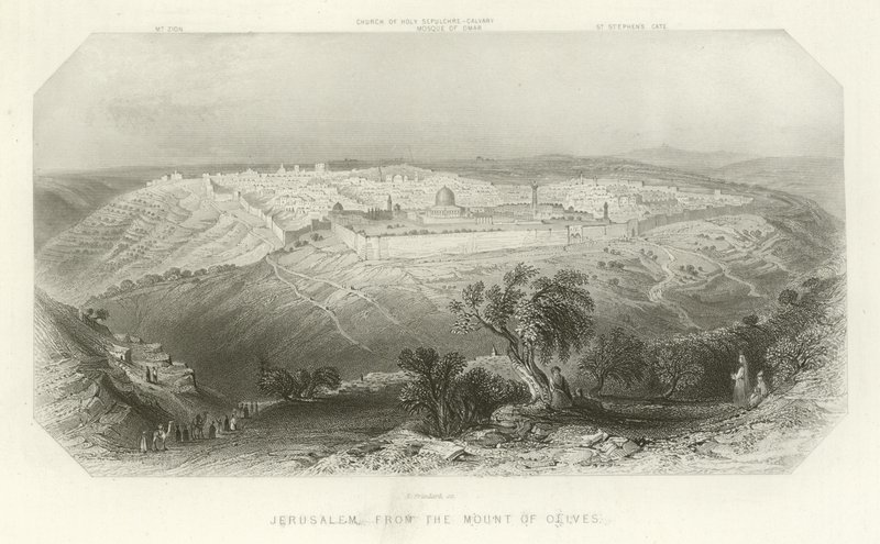 Jerusalem fra Oljeberget av Edward Paxman Brandard