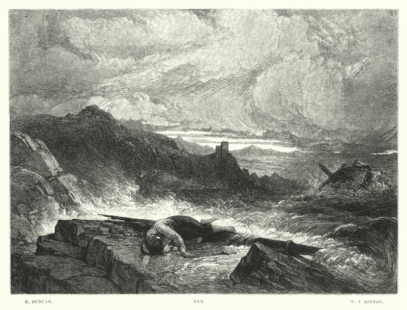 Lord Byrons barn Harold, Canto IV, strofe 179 av Edward (after) Duncan