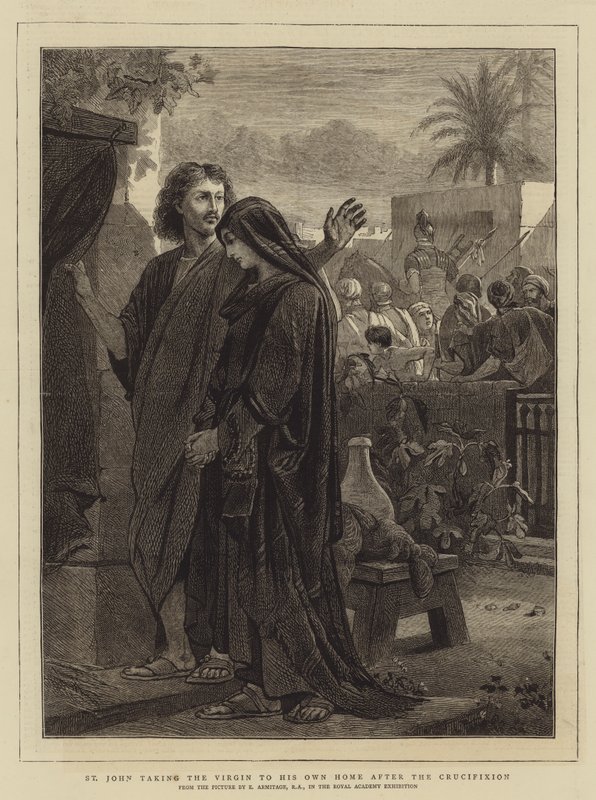 Johannes tok jomfruen til sitt eget hjem etter korsfestelsen av Edward A. Armitage