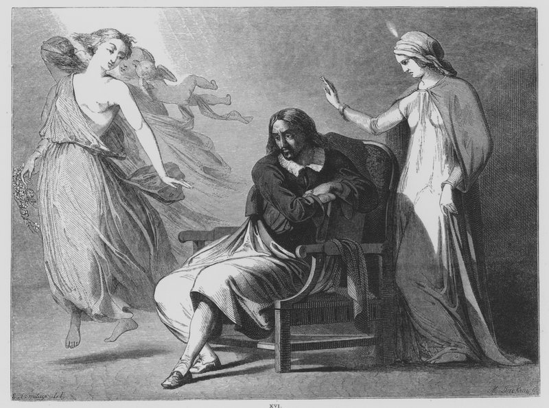 John Milton, Il Penseroso (gravering) av Edward Armitage