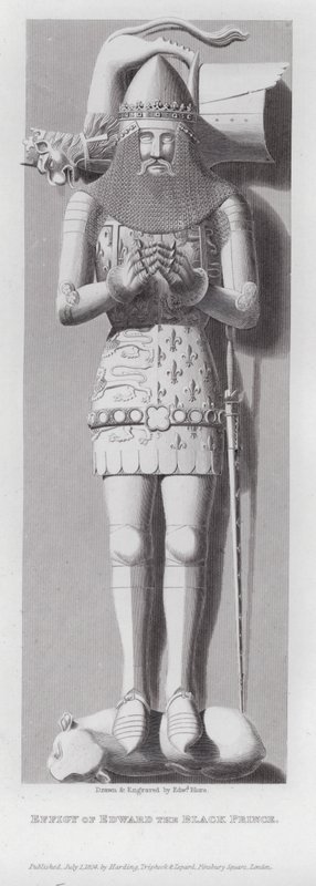 Bilde av Edward den svarte prinsen (gravering) av Edward Blore