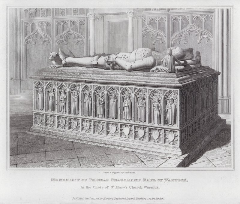Monument til Thomas Beauchamp Earl of Warwick, i koret til St Mary