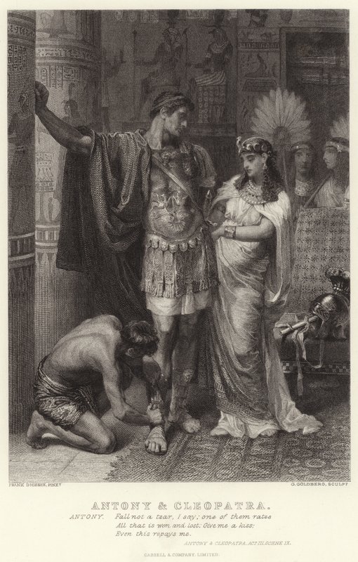 Antony og Cleopatra, Antony og Cleopatra, akt III, scene IX av Edward Burne Jones