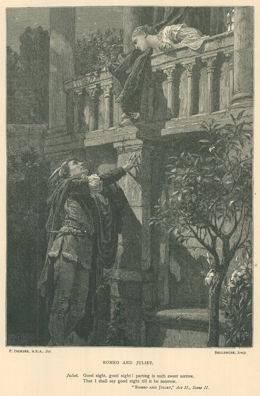 Illustrasjon for Romeo og Julie av Edward Burne Jones