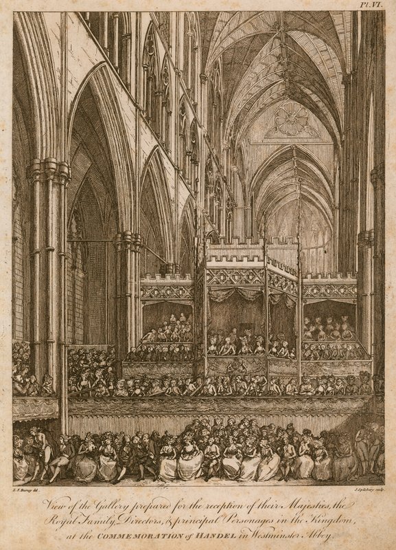 Markering av Handel, Westminster Abbey, London av Edward Dayes