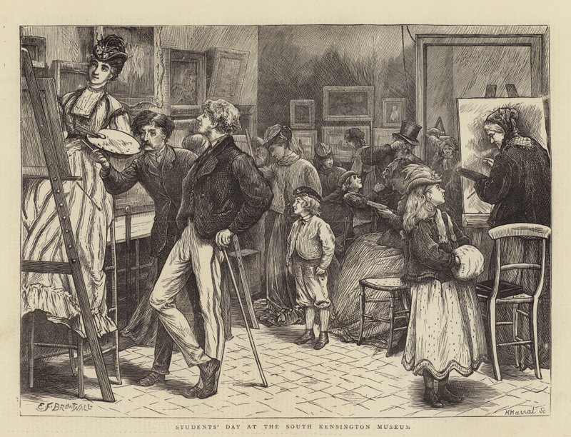 Studentenes dag på South Kensington Museum av Edward Frederick Brewtnall