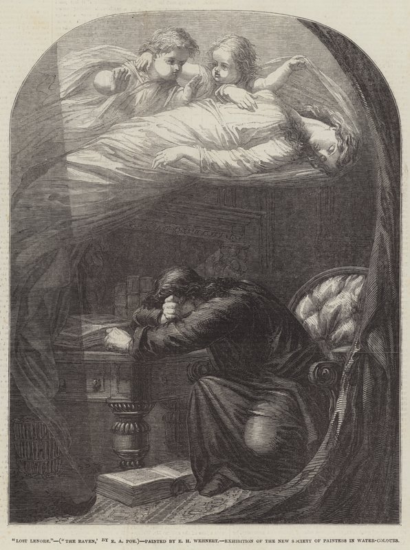 Lost Lenore, The Raven, av E A Poe av Edward Henry Wehnert