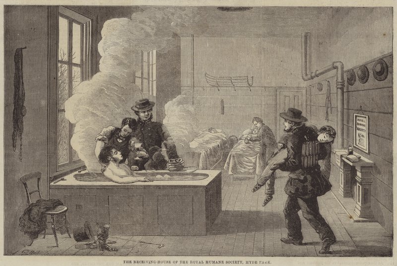 Mottakshuset til Royal Humane Society, Hyde Park av Edward Hull