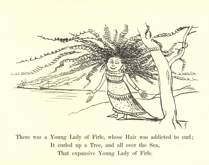Det var en ung dame fra Firle, hvis hår var avhengig av krøll av Edward Lear