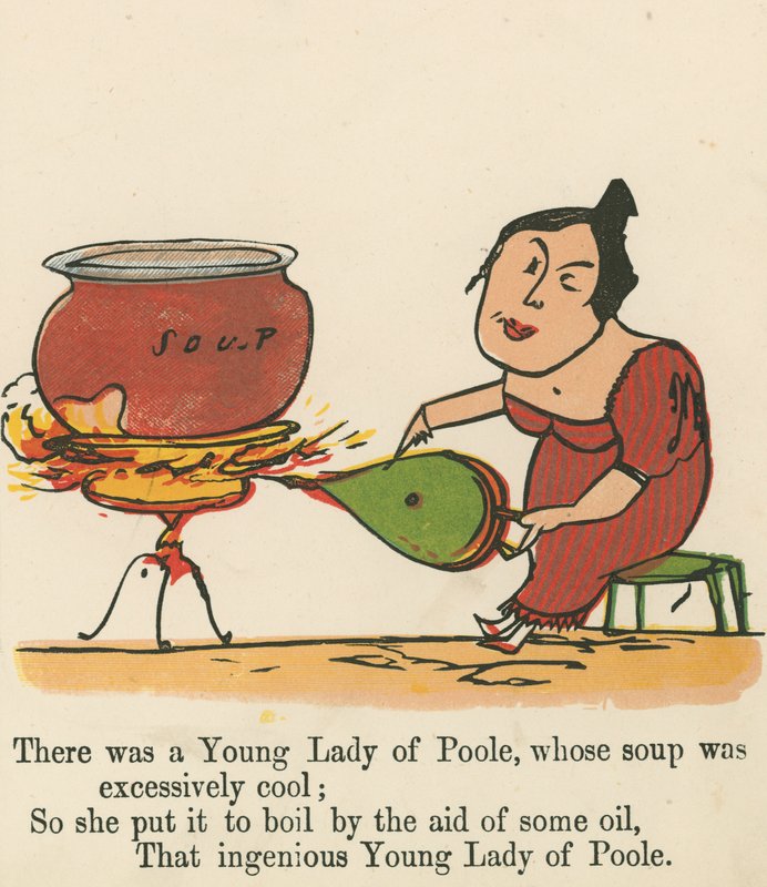 Det var en ung dame av Poole, hvis suppe var overdrevent kul, fra 