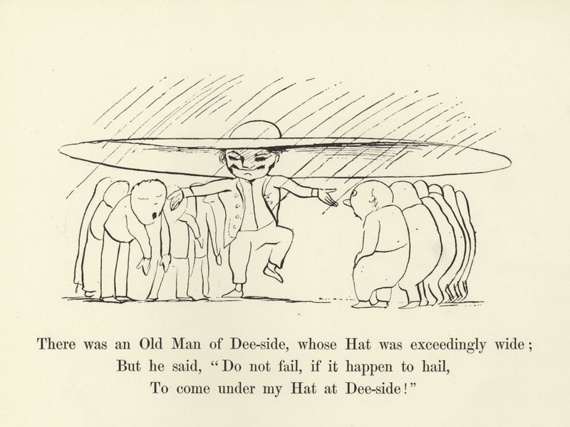 Det var en gammel mann fra Dee-side, hvis hatt var ekstremt bred av Edward Lear